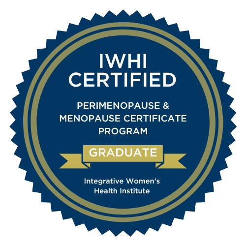 IWHI Perimenopause and Menopause Certificate Program төгсөгчийн тэмдэг